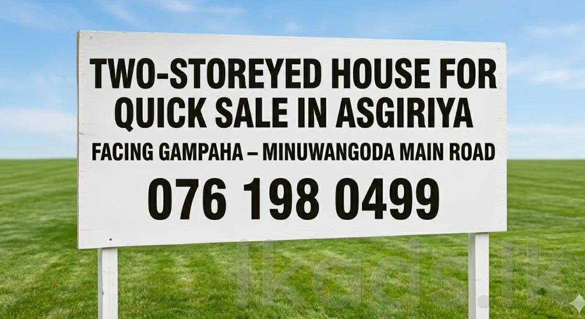 Two-Storeyed House for Quick Sale in Asgiriya