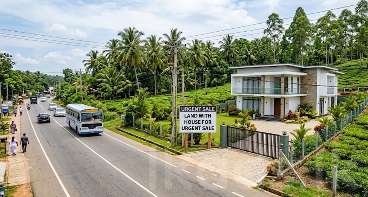 ප්‍රදාන පාර අයිනෙන් ගොඩක් අඩුවට නිවසක් සමග ඉඩමක්💯