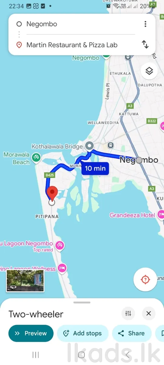 Negombo – Pitipana – 60 Perches Land for Sale – Near Sea & Lagoon