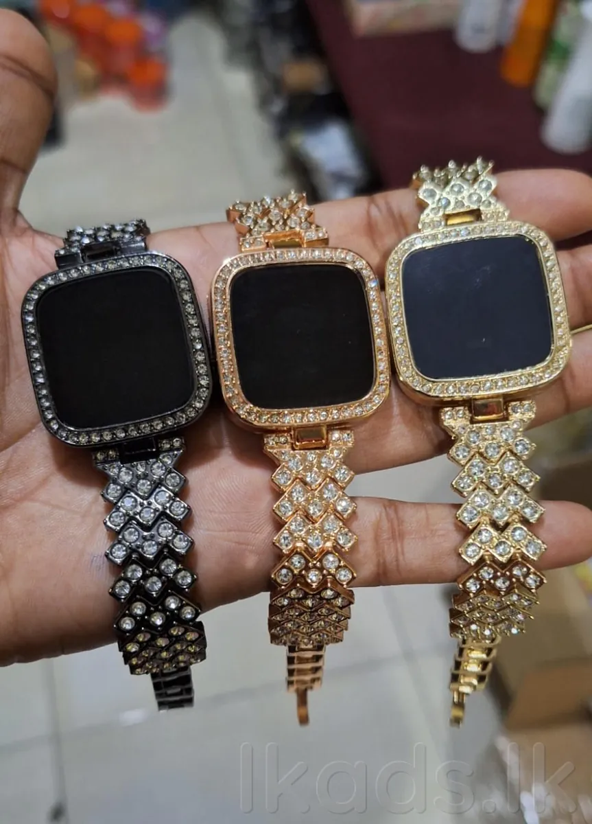 LUXURY DIAMOND LED TOUCH WATCH FOR GIRLS 🌹 🌹 ගර්ල්ස් ලා සඳහා ලක්සරි ඩයමන්ඩ් LED ටච් වොච් 🌹 photo 2