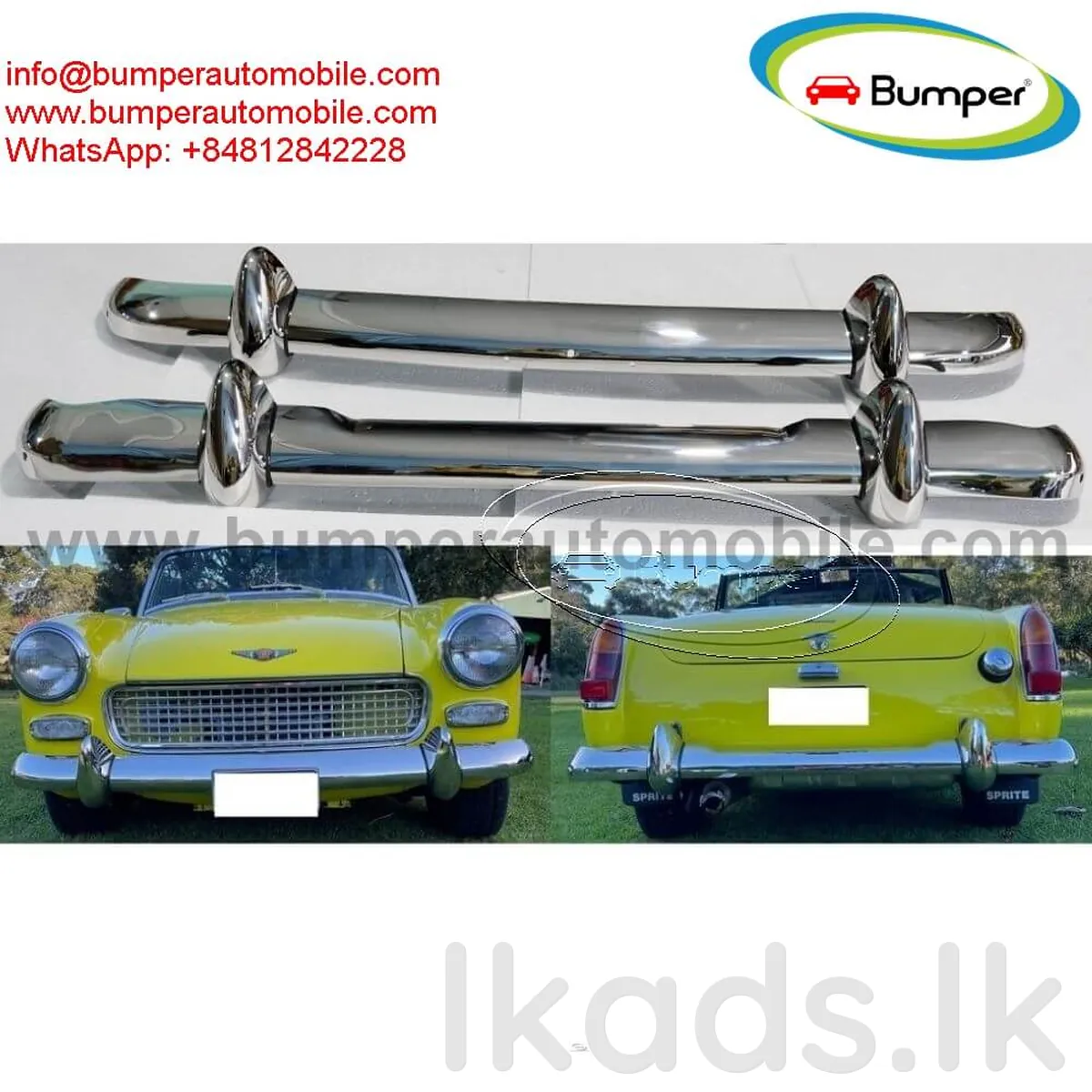 Austin Healey (1953-1967) Bumper Parts for Classic by stainless steel new photo 4