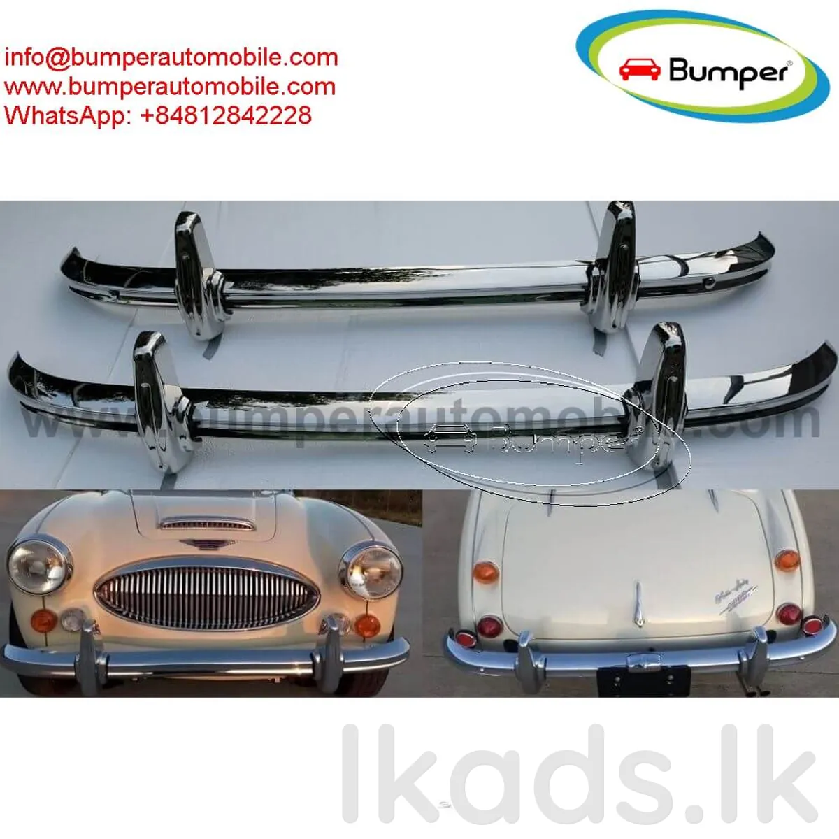 Austin Healey (1953-1967) Bumper Parts for Classic by stainless steel new photo 3