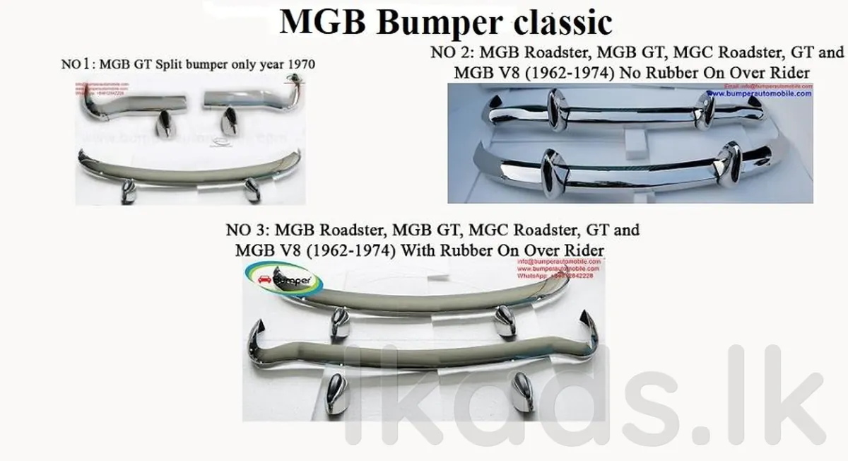 MGB (1962-1974) and MGB GT Split 1970 bumper classic car in Anuradhapura, Nochchiyagama