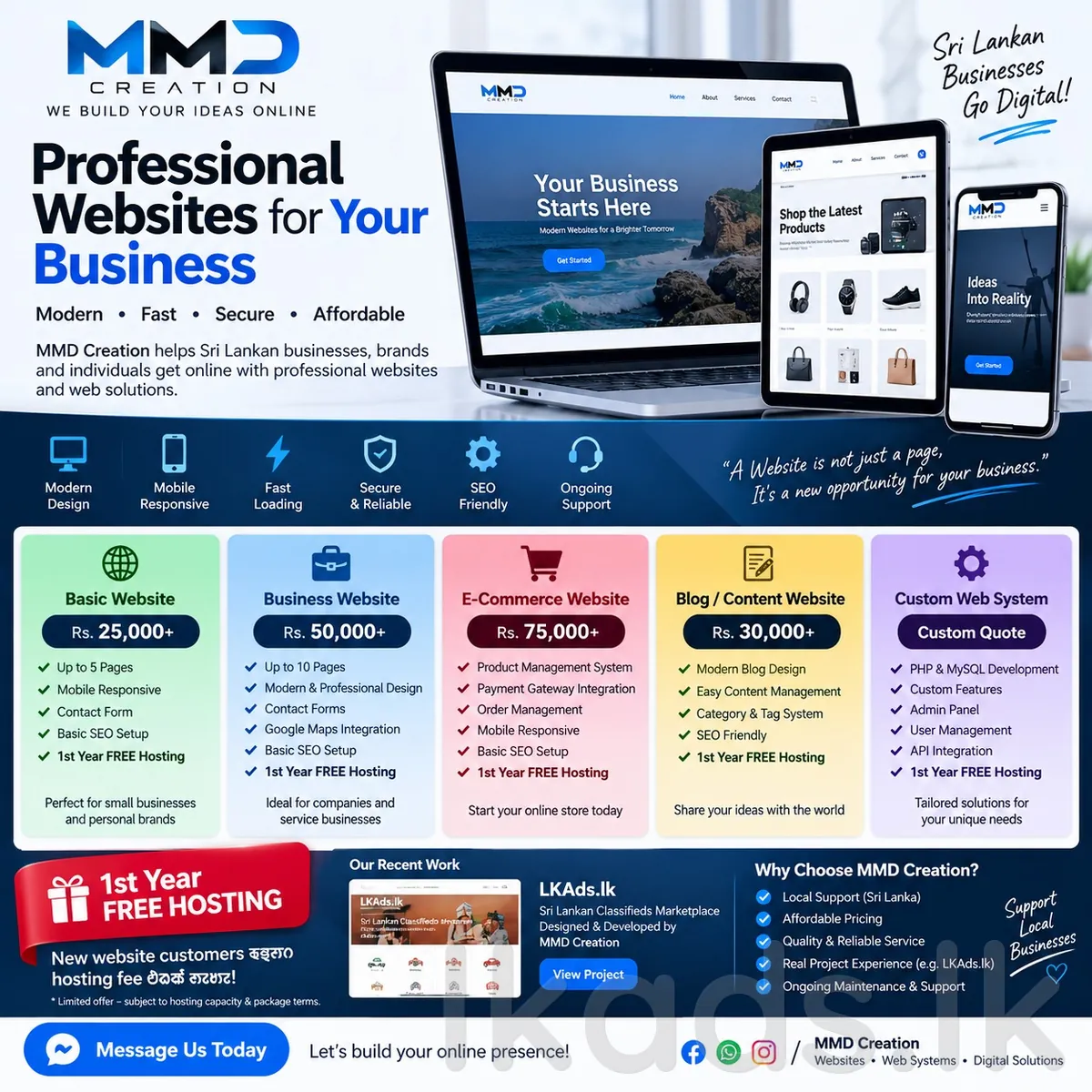 ඔයාගේ Business එකට Professional Website එකක් ඕනද? in Kandy, Kandy