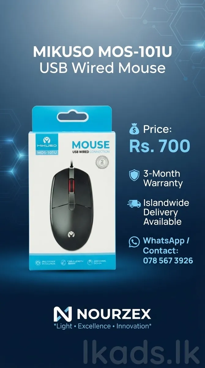 MIKUSO MOS-101U Wired Mouse photo 7