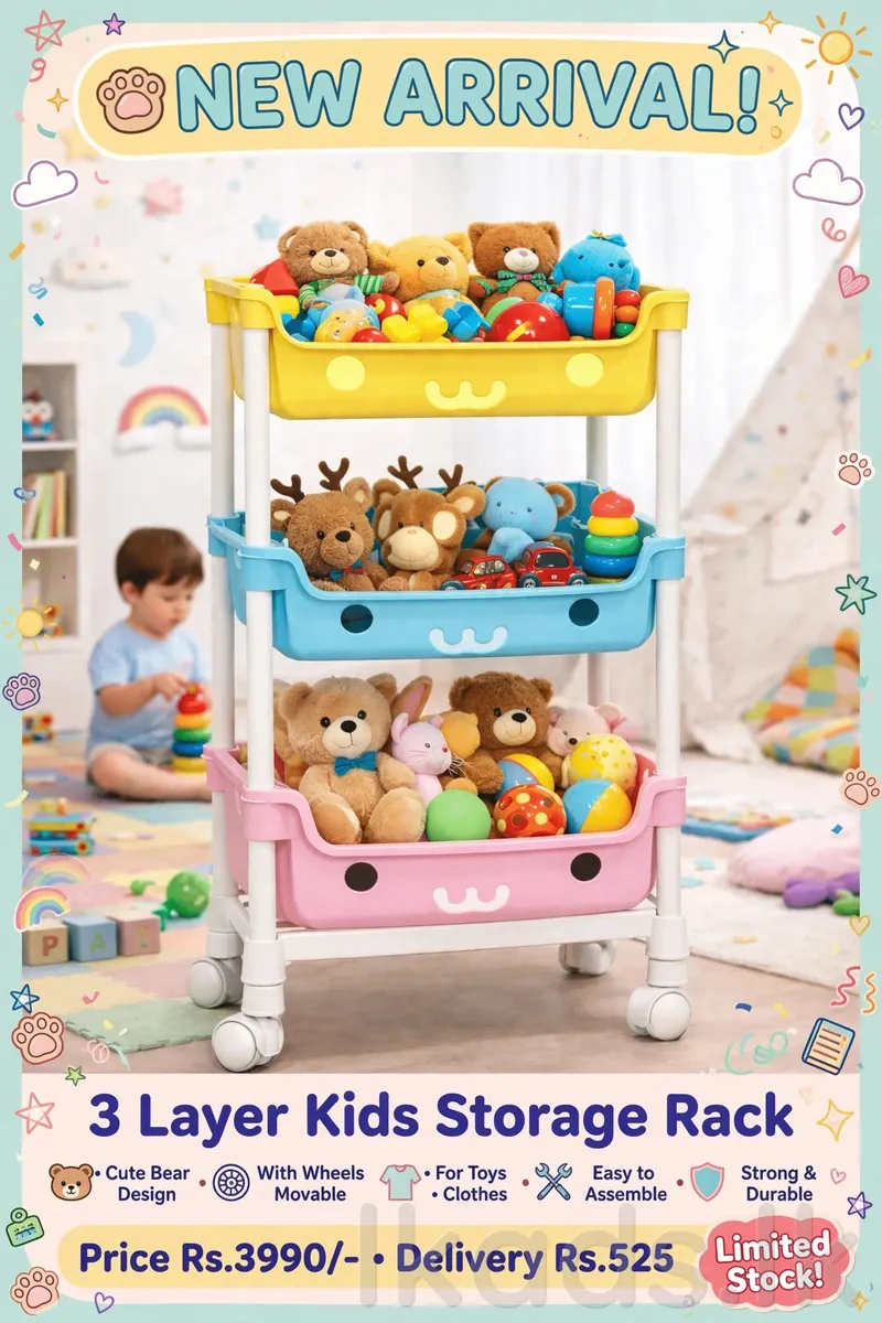 3 LAYER KIDS STORAGE RACK photo 4