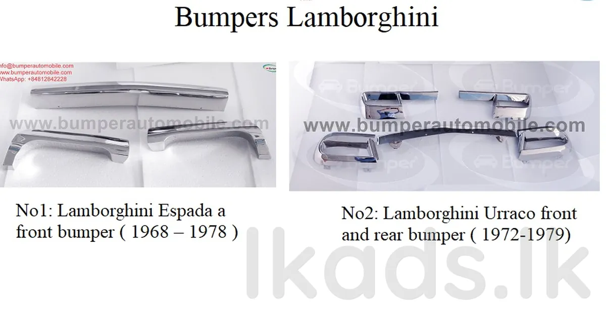 Lamborghini Espada a front bumper (1968 to 1978) by stainless steel new