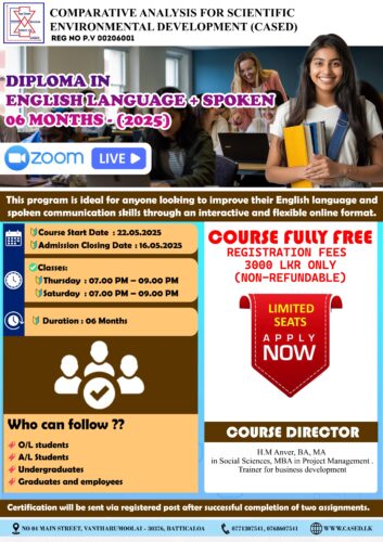 Diploma in english language + spoken